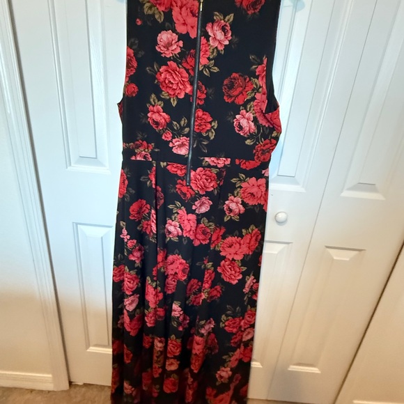 Torrid Black and Red Floral Dress - Picture 3 of 7